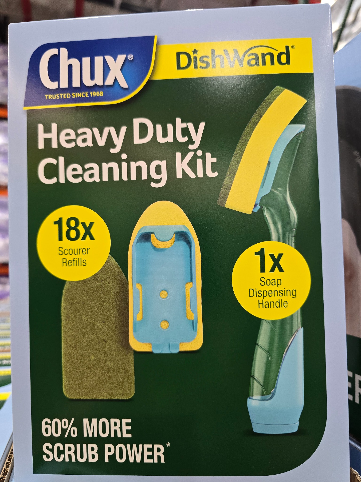 Chux DishWand 強效清潔套裝｜手柄＋18個替換海綿頭 澳洲代購產品圖片