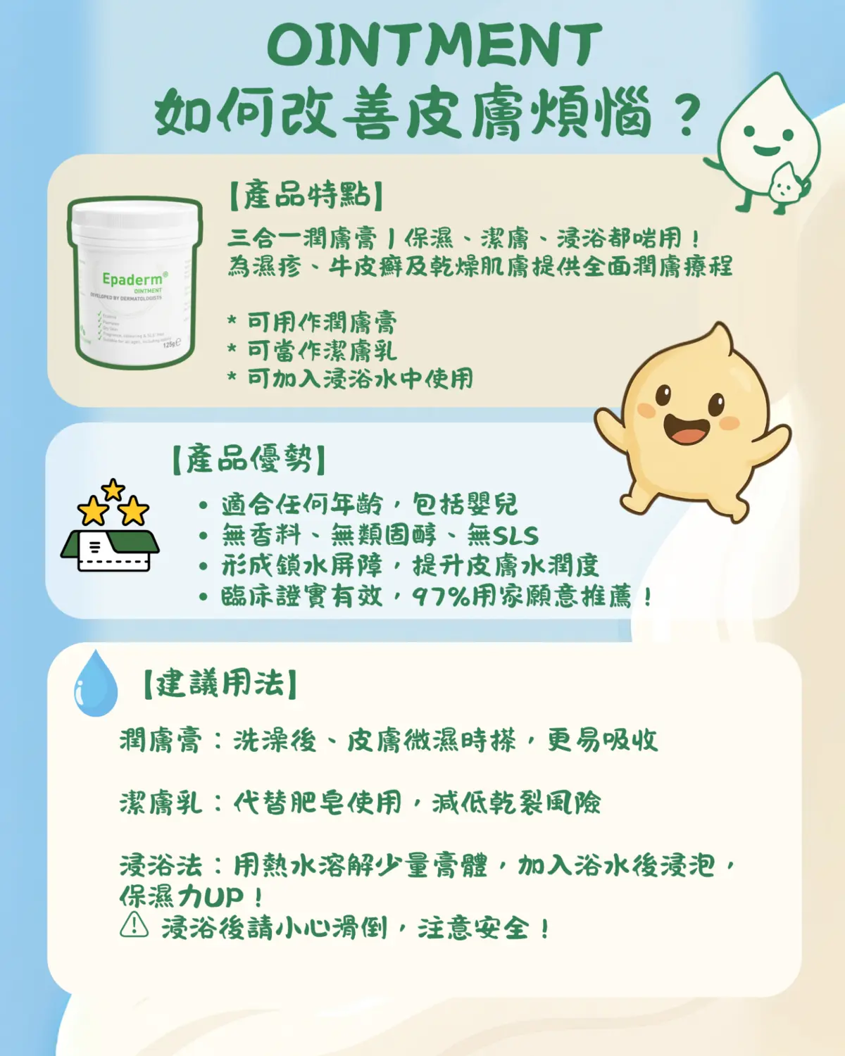 Epaderm Ointment 三效保濕油膏 產品資料圖片 2